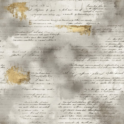 Gray Vintage Handwritten Letters Fat Quarter Bundle