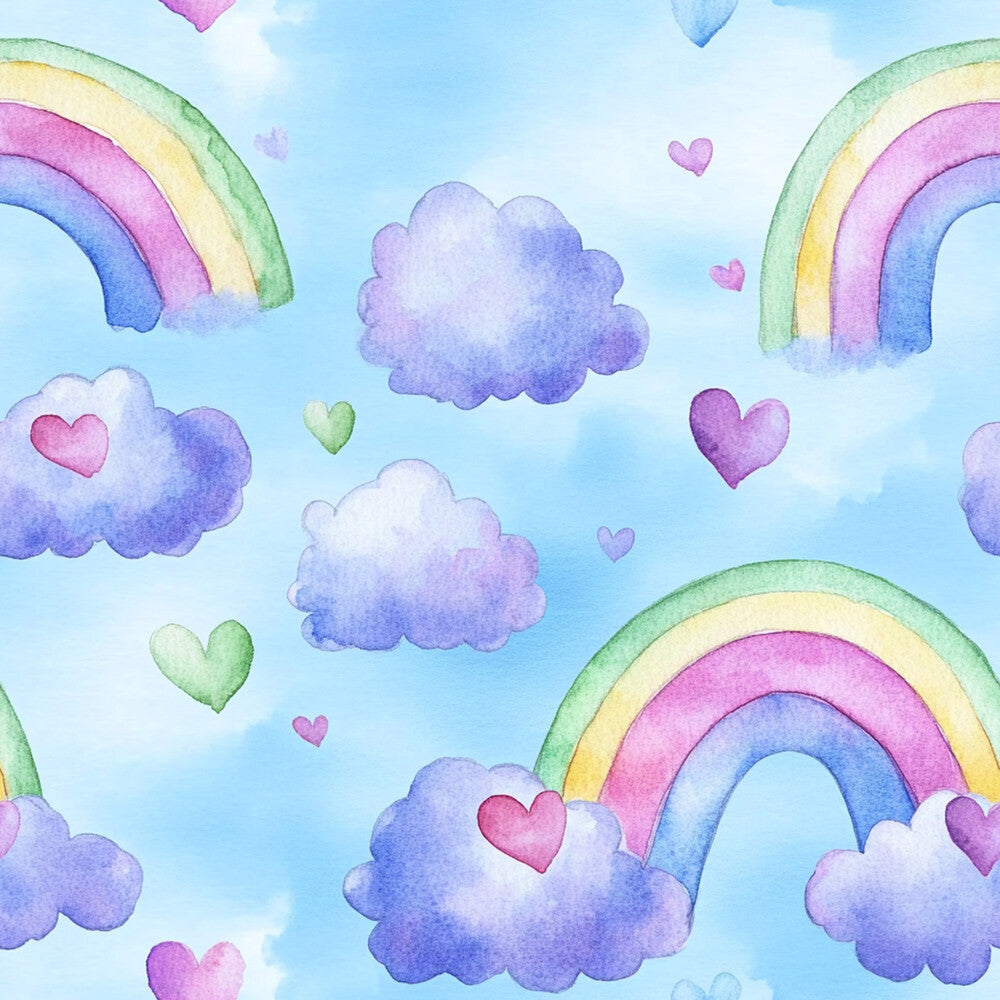 Nursery Rainbows and Hearts Fat Quarter Bundle