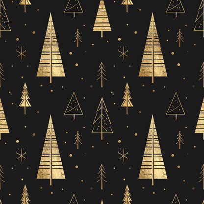 Golden Christmas Elegance Fat Quarter Bundle