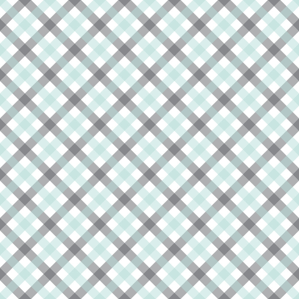 Mint Grey and White Plaid Fat Quarter Bundle