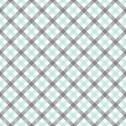 Mint Grey and White Plaid Fat Quarter Bundle