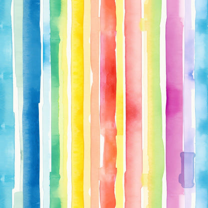 Watercolor Rainbow Stripes Fat Quarter Bundle