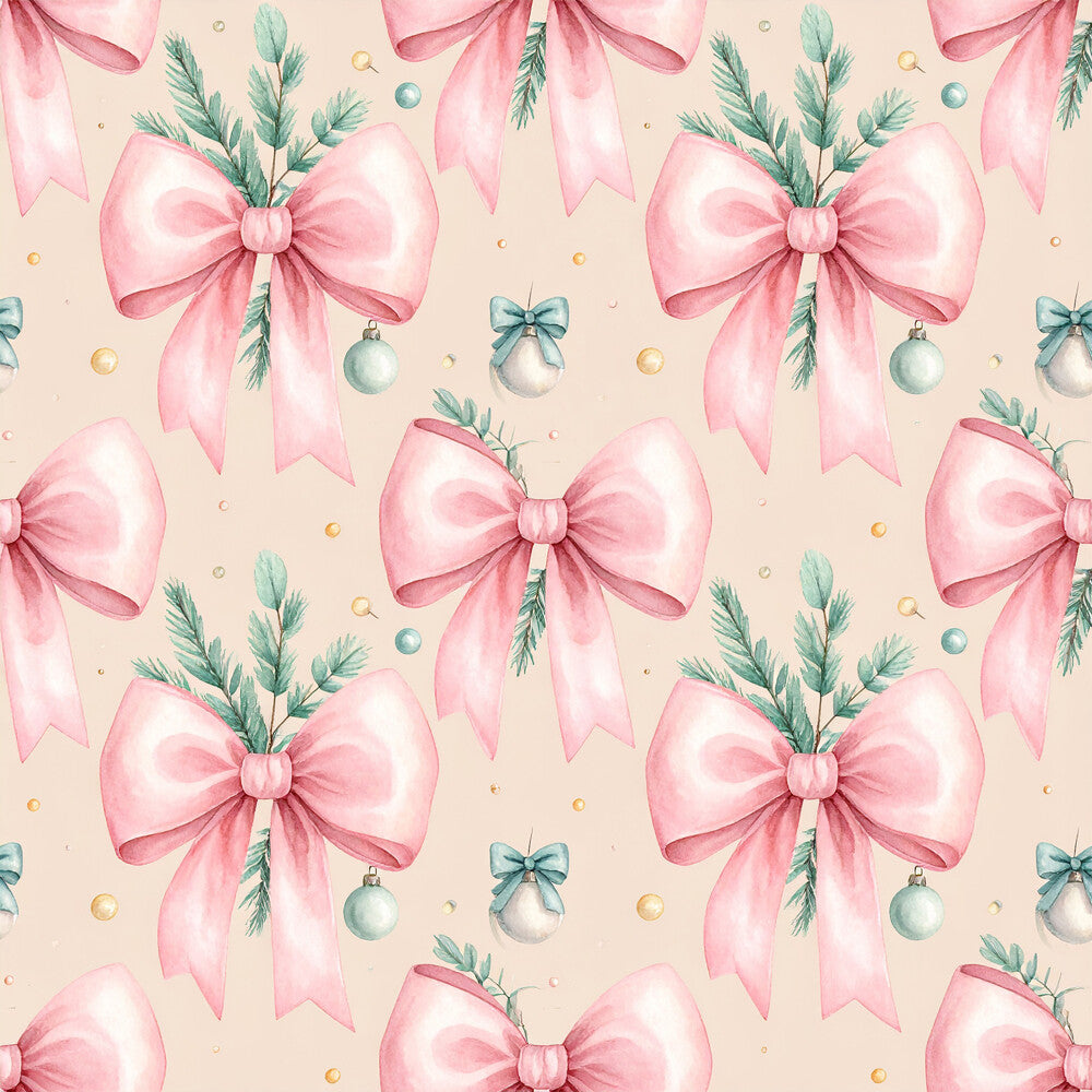 Pink Bows And Evergreen Fat Quarter Bundle