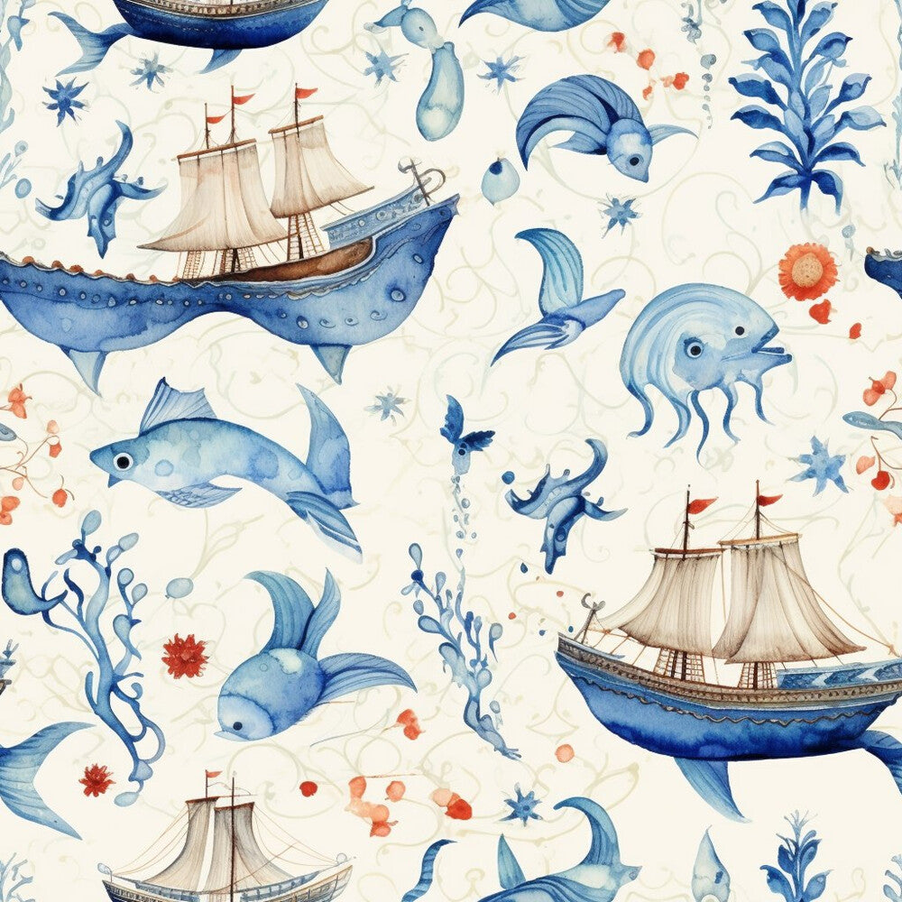 Blue Ocean Fishes Fat Quarter Bundle