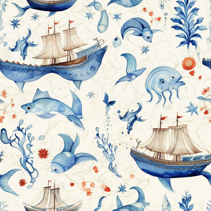 Blue Ocean Fishes Fat Quarter Bundle