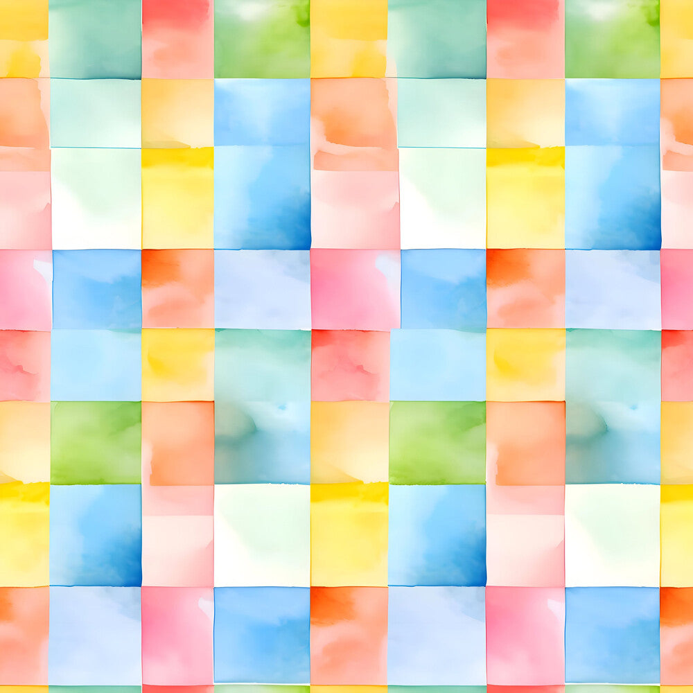 Watercolor Checkered Gingham Fat Quarter Bundle