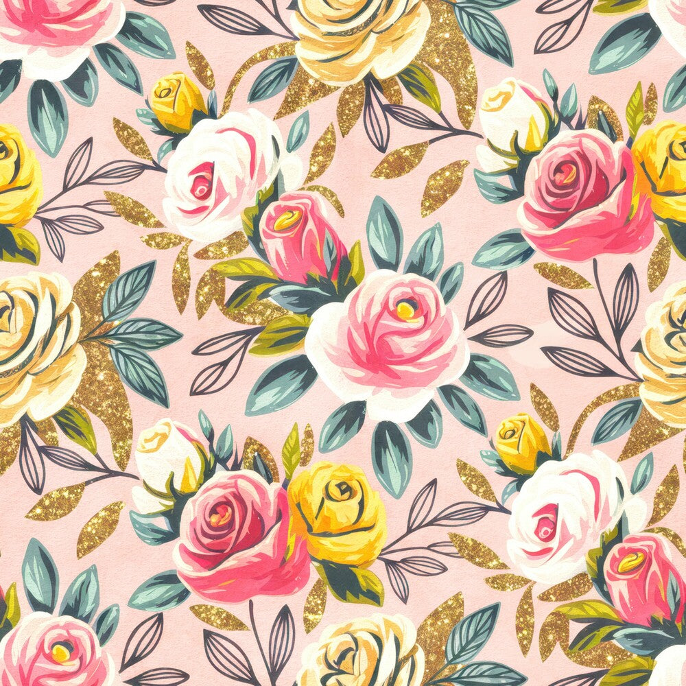 Golden Hour Roses Fat Quarter Bundle