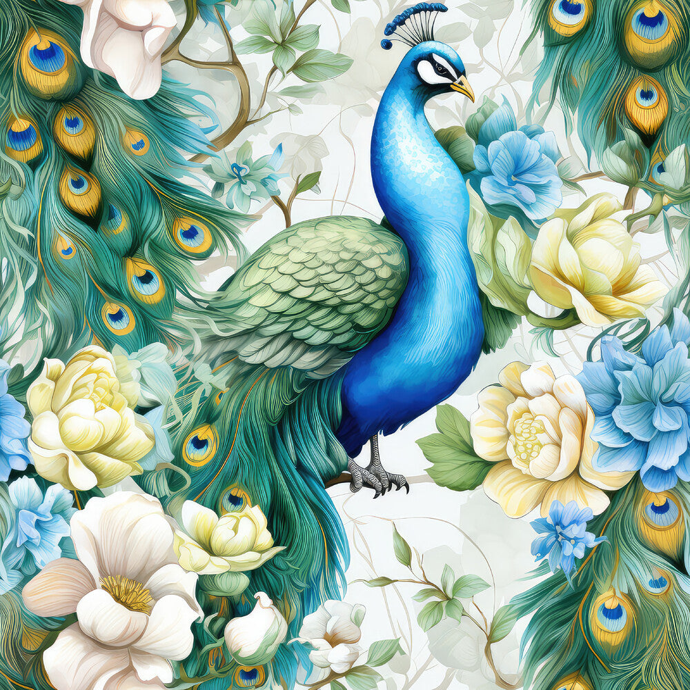 Watercolor Peacocks Fat Quarter Bundle