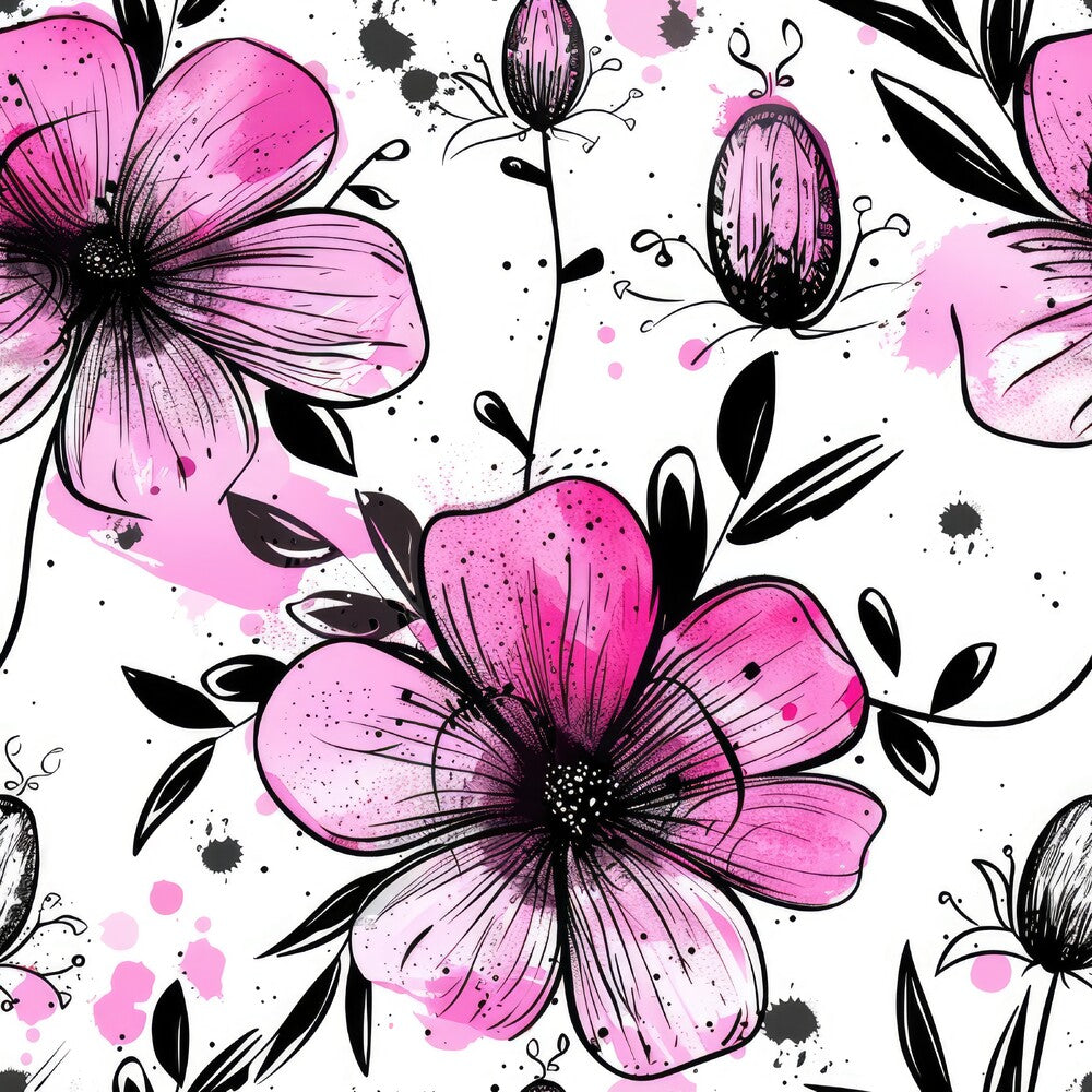 Inky Petals Fat Quarter Bundle