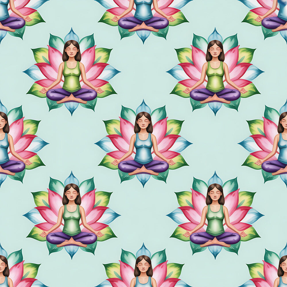 Yoga Poses Fat Quarter Bundle