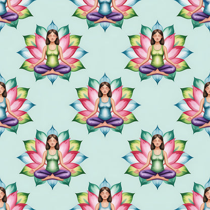 Yoga Poses Fat Quarter Bundle