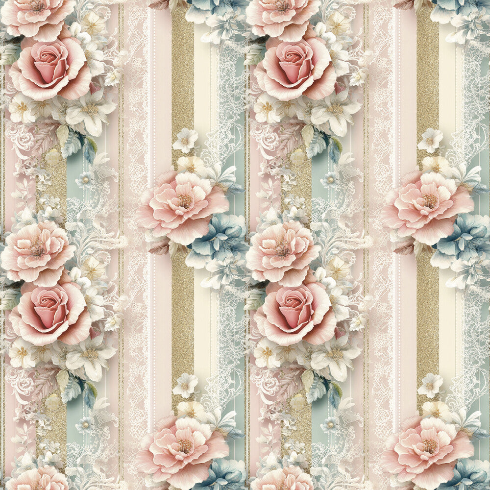Floral Stripes Fat Quarter Bundle