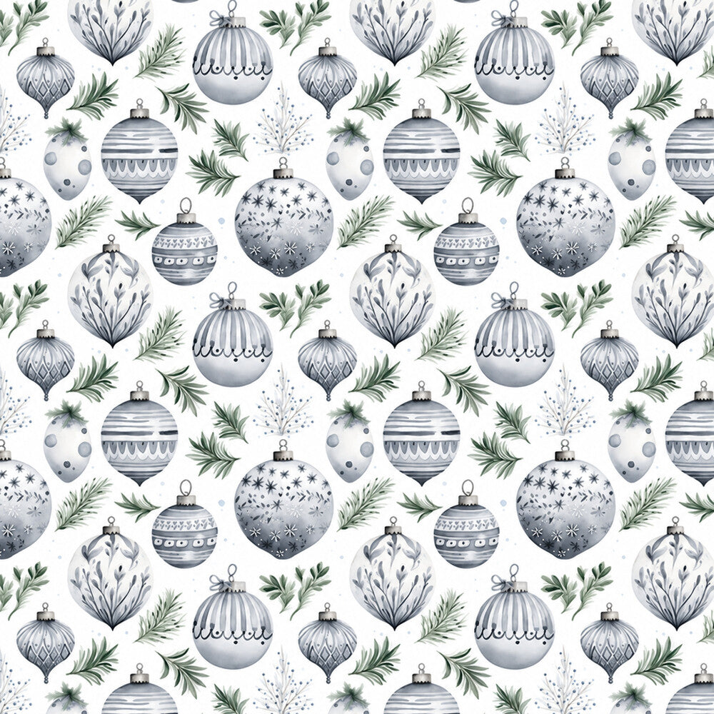 Vintage Icy Silver Christmas Fat Quarter Bundle