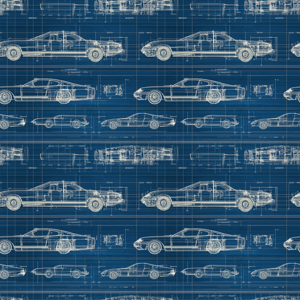 Vintage Car Blueprint Fat Quarter Bundle
