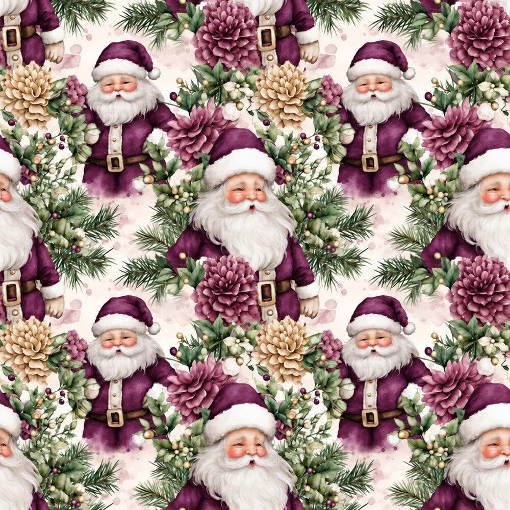 Vintage Plum Christmas Fat Quarter Bundle