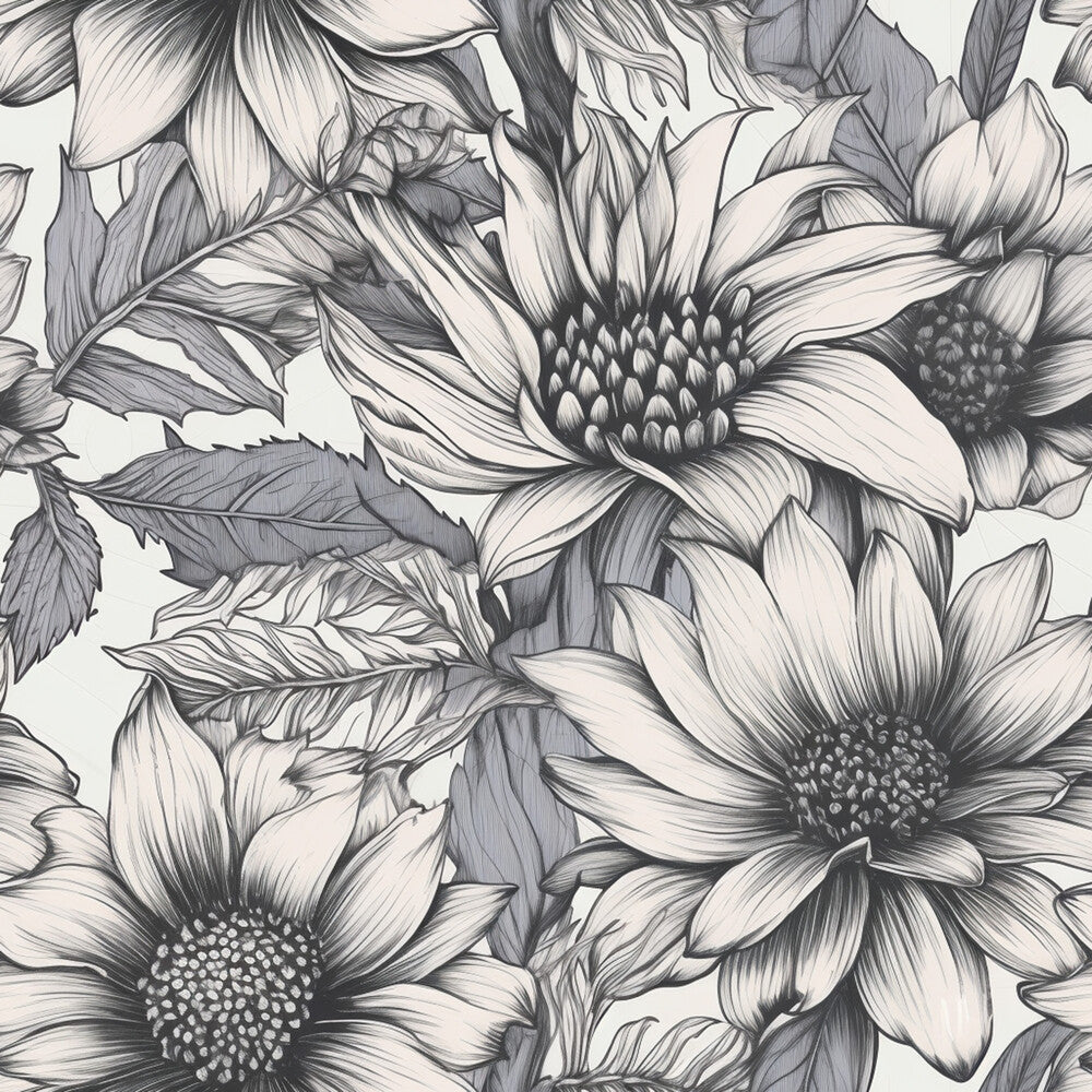 Peonies Pencil Sketched Fat Quarter Bundle