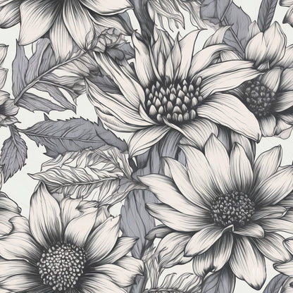 Peonies Pencil Sketched Fat Quarter Bundle