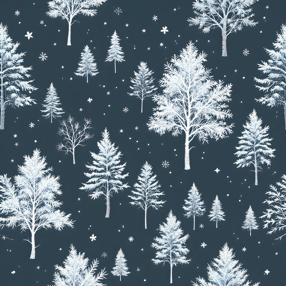 Frosty Winter Trees Fat Quarter Bundle