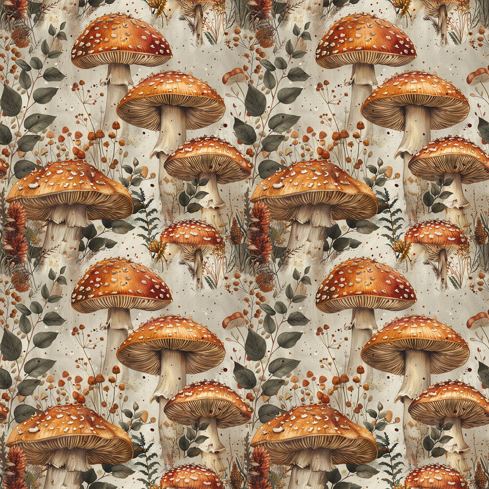 Retro Mushroom Botanical Fat Quarter Bundle