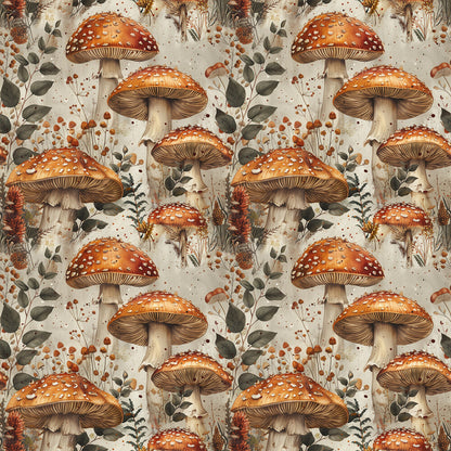 Retro Mushroom Botanical Fat Quarter Bundle