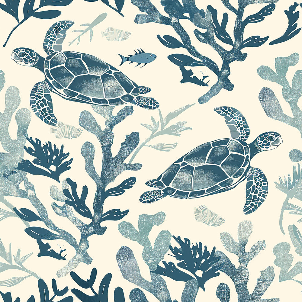 Handdrawn Sea Turtles Fat Quarter Bundle
