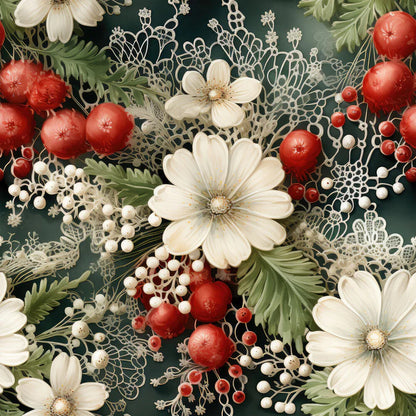 Christmas Florals Fat Quarter Bundle