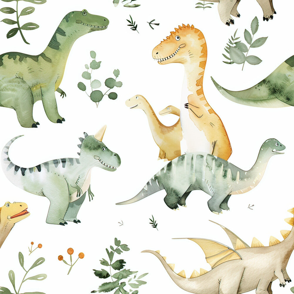 Watercolor Dinosaurs Fat Quarter Bundle