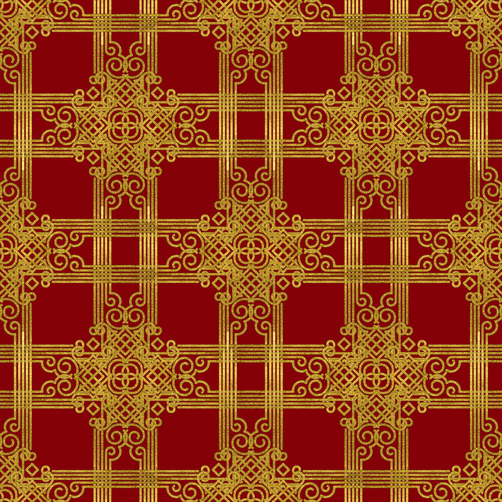 Red Gold Christmas Fat Quarter Bundle