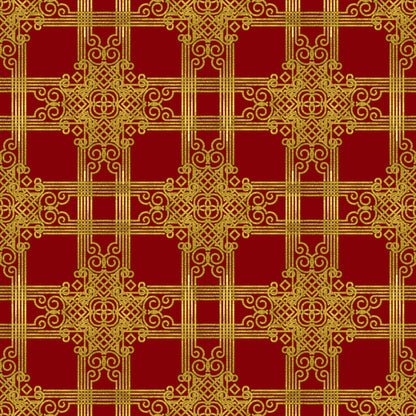 Red Gold Christmas Fat Quarter Bundle