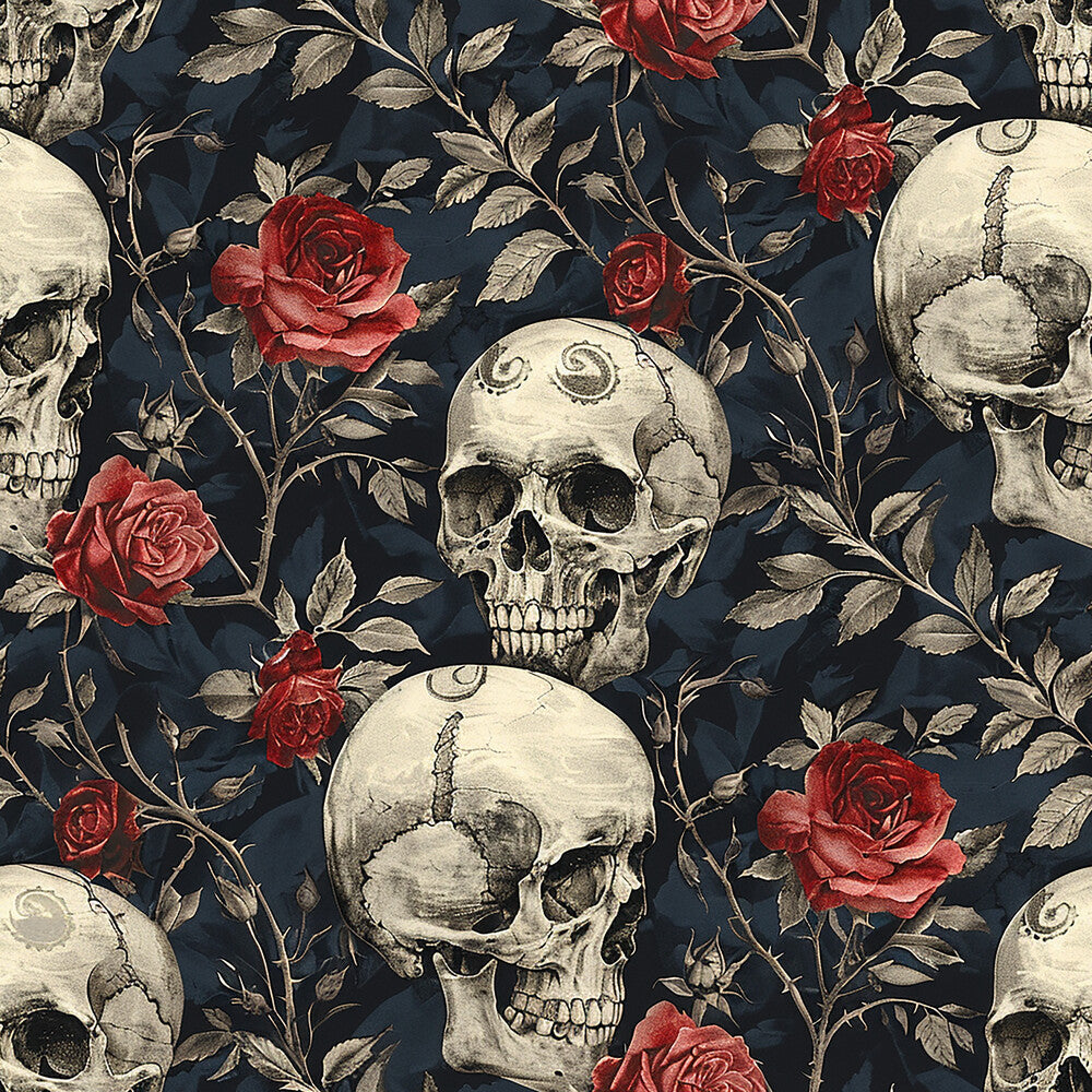 Skulls and Roses Fat Quarter Bundle