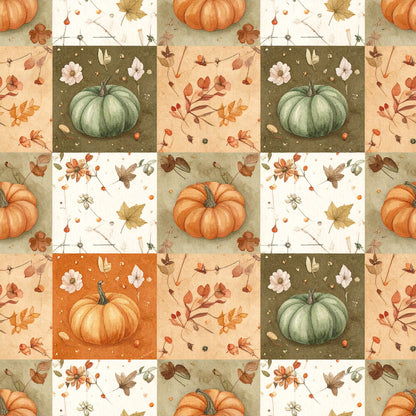 Harvest Pumpkin And Florals Fat Quarter Bundle