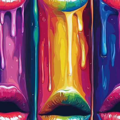 Rainbow Dripping Lips Art Fat Quarter Bundle