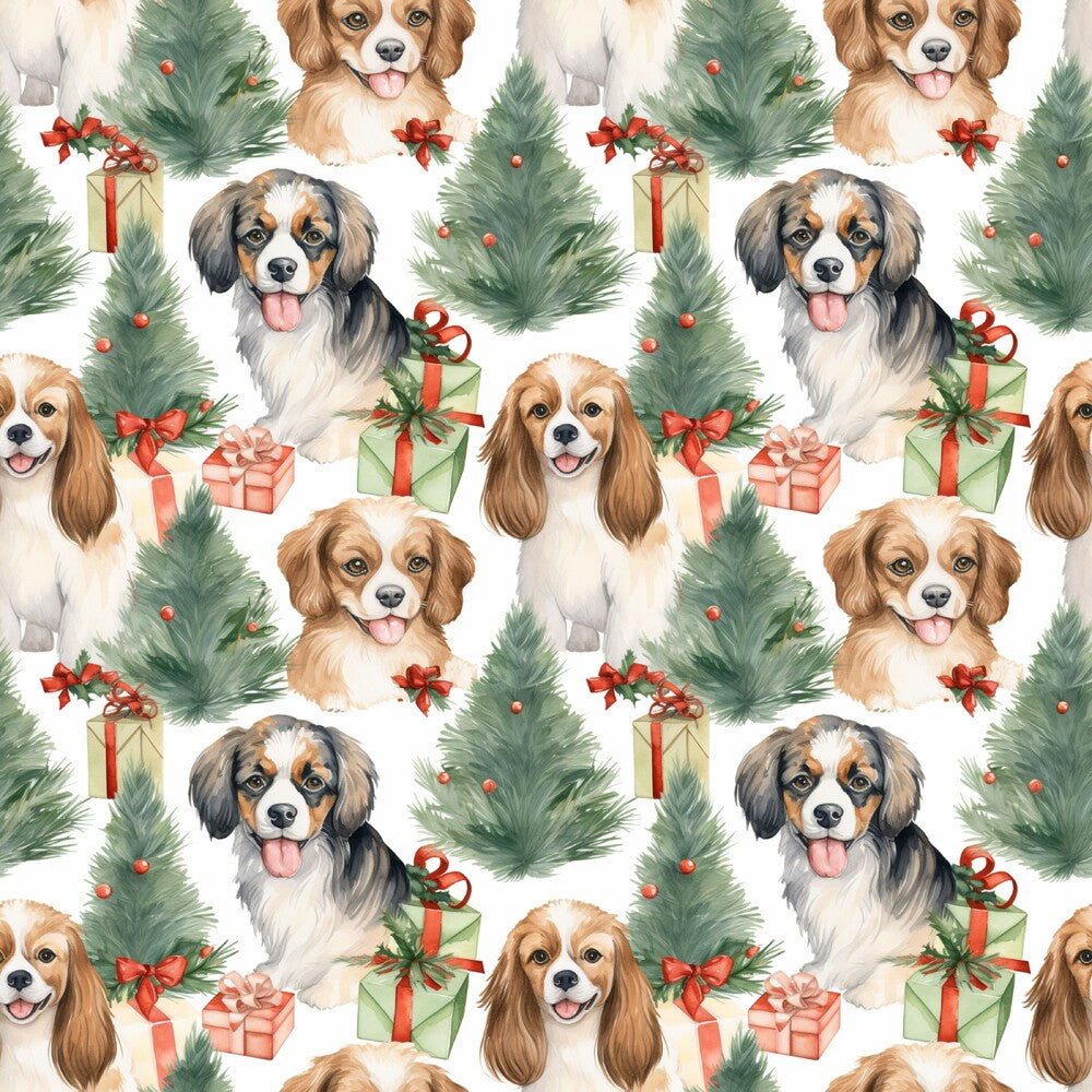 Christmas Santa Puppy Dogs Fat Quarter Bundle