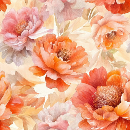 Sunset Coral Peony Fat Quarter Bundle