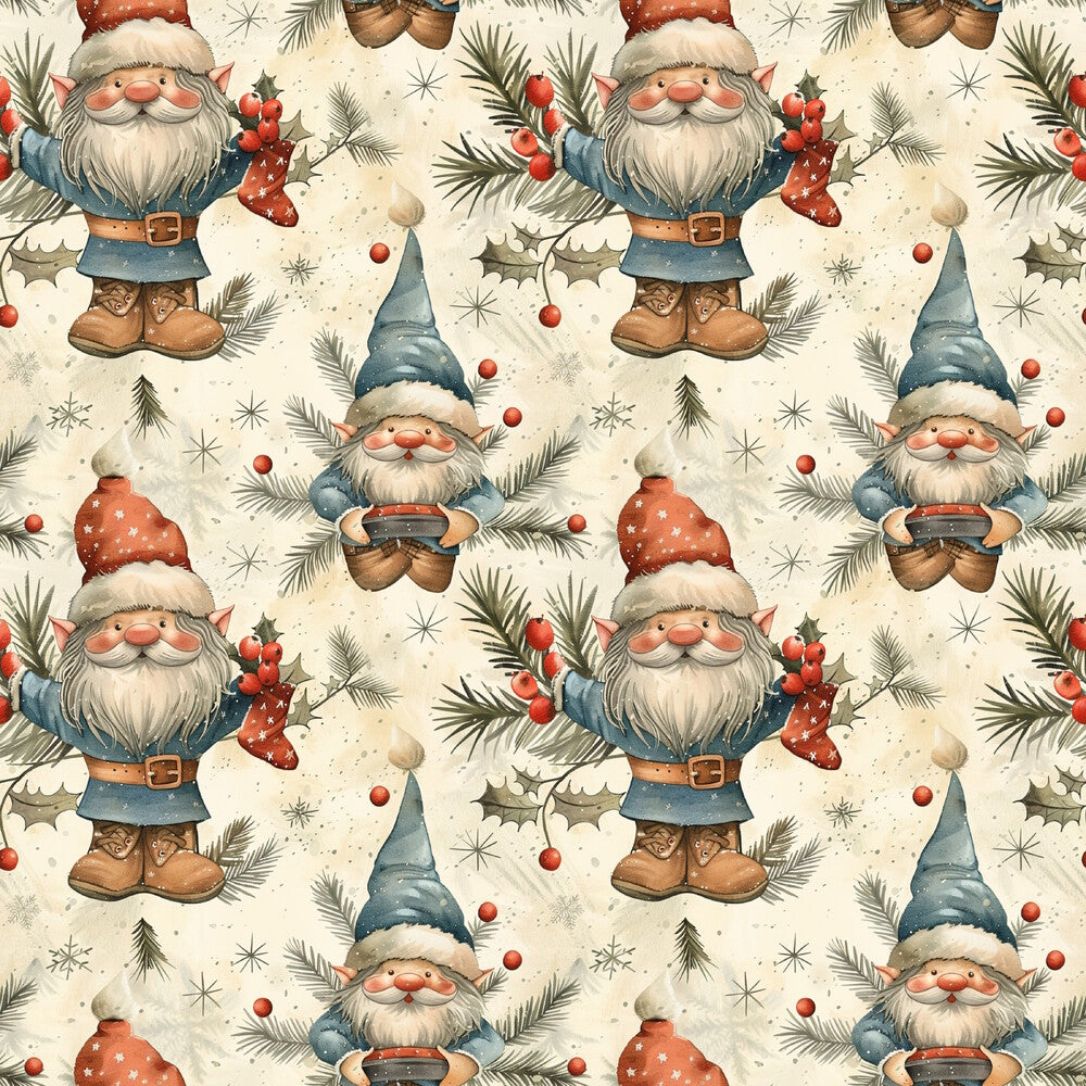 Classic Christmas Gnomes Fat Quarter Bundle