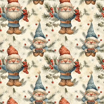 Classic Christmas Gnomes Fat Quarter Bundle