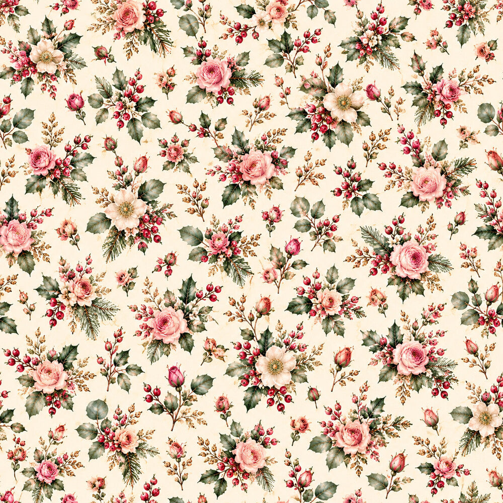 Christmas Rose Cottage Fat Quarter Bundle