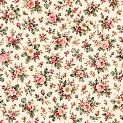 Christmas Rose Cottage Fat Quarter Bundle