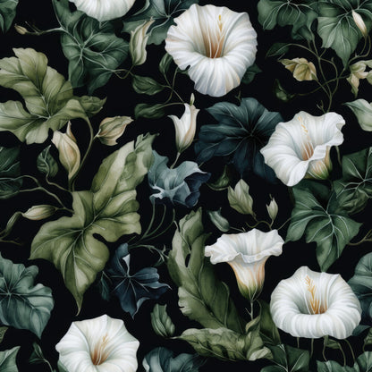 White Morning Glory Fat Quarter Bundle