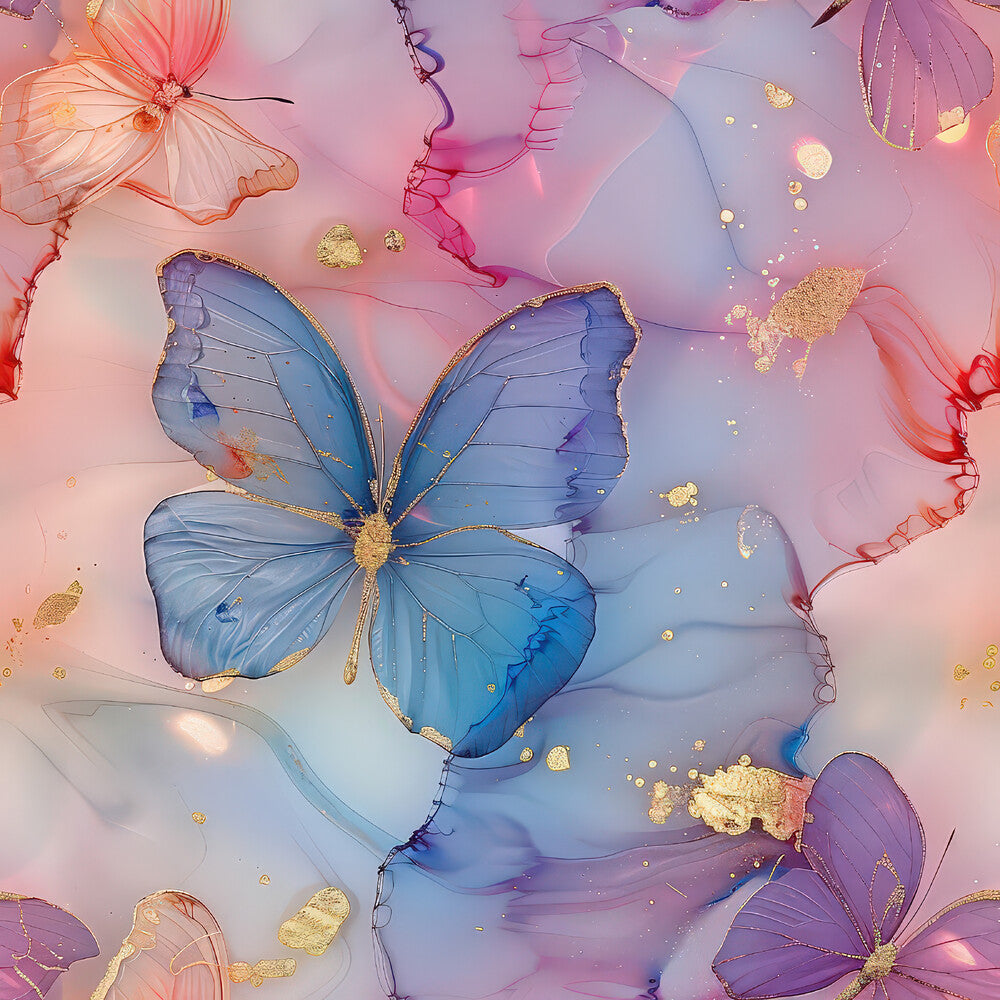 Pastel Alcohol Ink Butterfly Fat Quarter Bundle