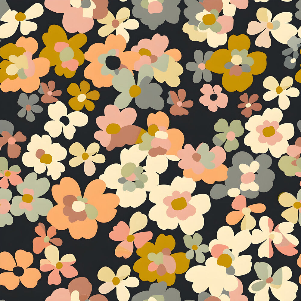 Retro Floral Daisies Fat Quarter Bundle