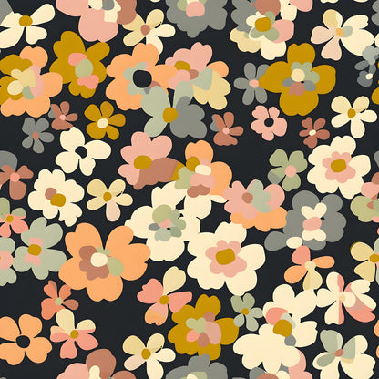 Retro Floral Daisies Fat Quarter Bundle