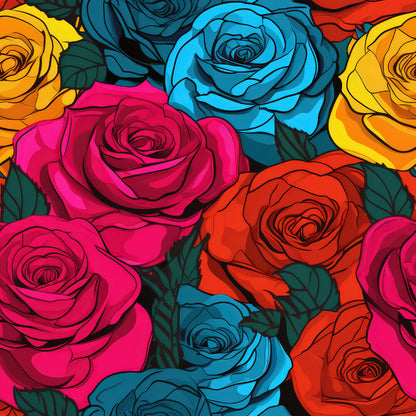 Pop Art Roses Fat Quarter Bundle