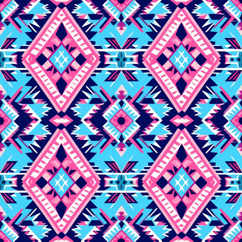 Aztec Pink and Blue Western Fat Quarter Bundle