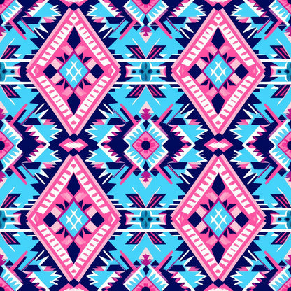 Aztec Pink and Blue Western Fat Quarter Bundle