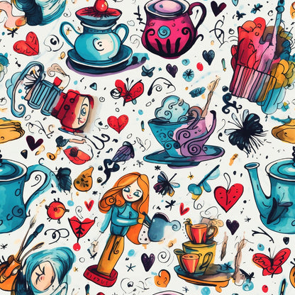 Abstract Alice in Wonderland Fat Quarter Bundle