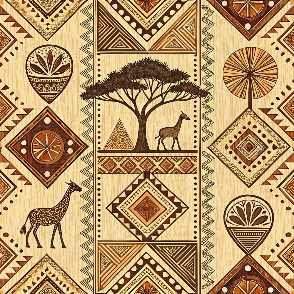 African Mud Cloth Line Art Fat Quarter Bundle
