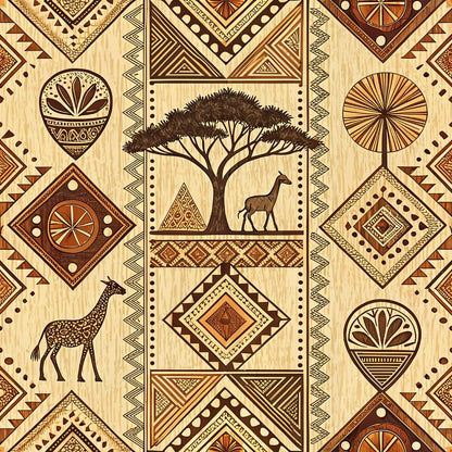 African Mud Cloth Line Art Fat Quarter Bundle