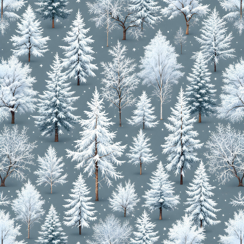 Frosty Winter Trees Fat Quarter Bundle