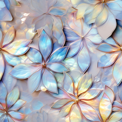 Iridescent Floral Mosaic Tiles Fat Quarter Bundle